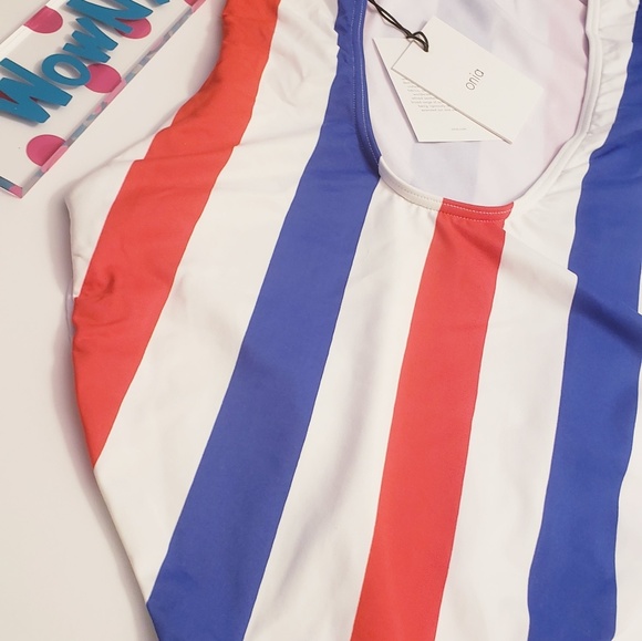 NWT $175 Revolve ONIA | American Stripe Placement - Picture 5 of 10